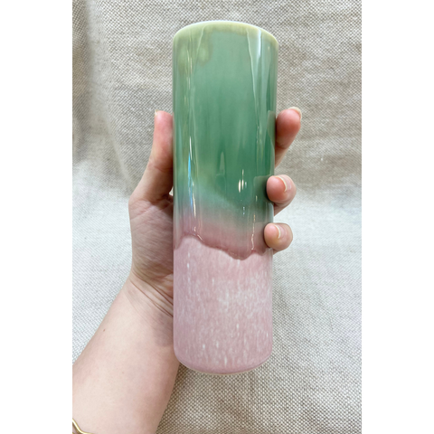 SGW Lab Cylinder Vase Large Pink Green