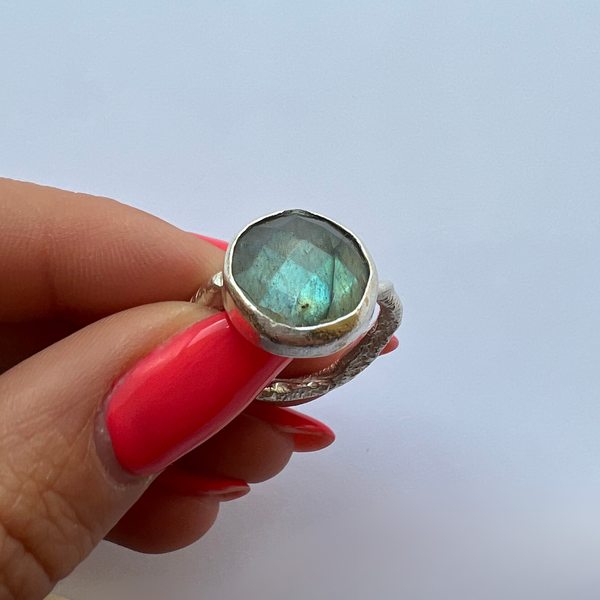 Sarah Drew Labradorite Silver Ring