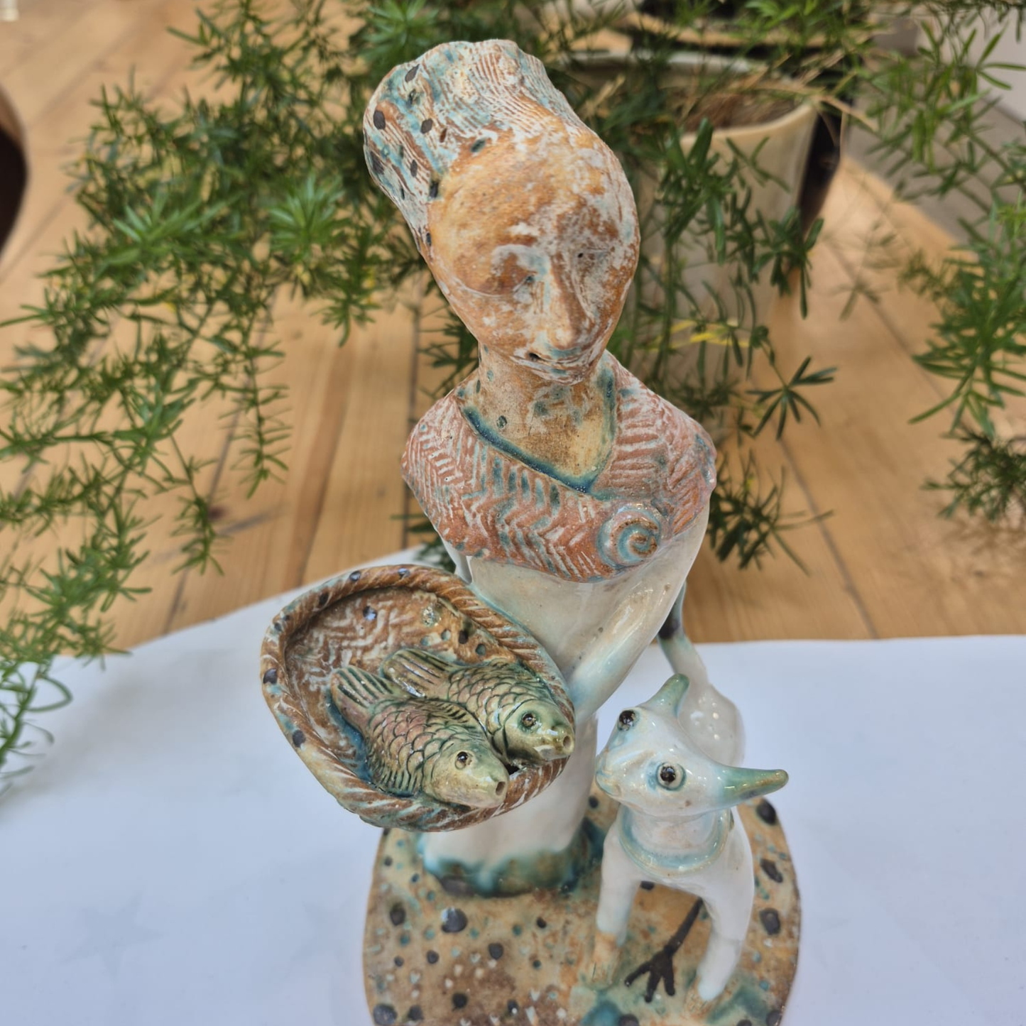 Shelagh Spear Fishwife and Cat SS211