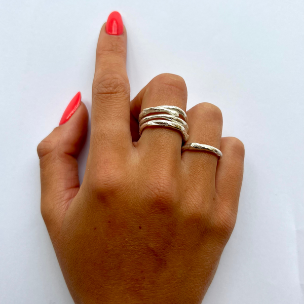 Sarah Drew Recycled Eco Silver Stacking Rings