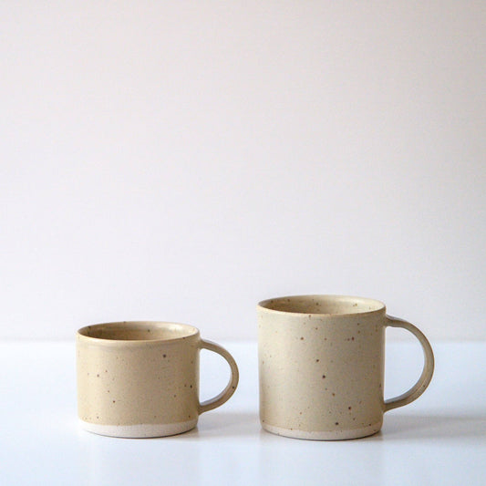Dor & Tan Ceramic Short Mug - Spelt & Speckled