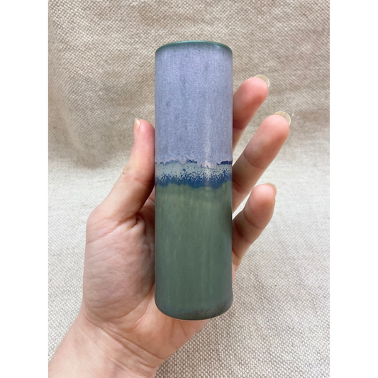 Medium Cylinder Vase - Lilac & Olive