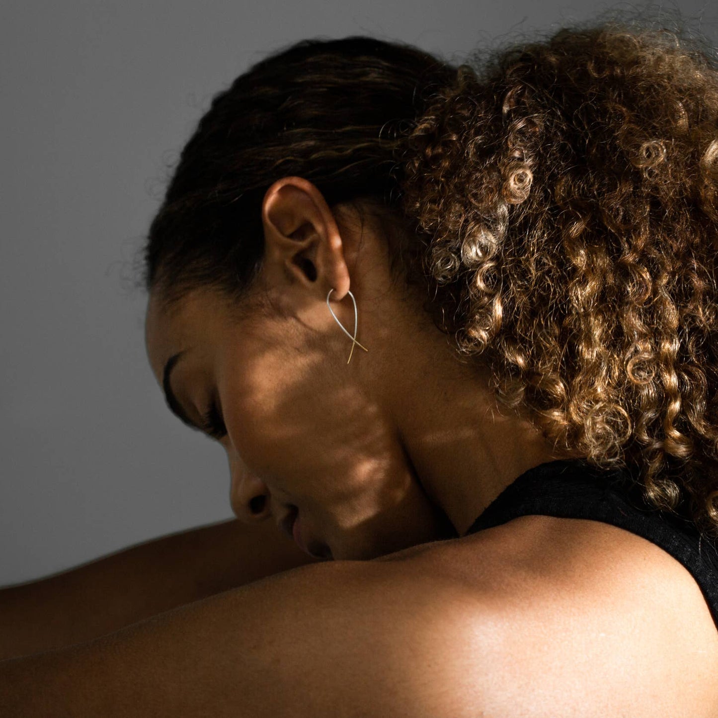 One & Eight Crossover Earrings - Silver & Gold