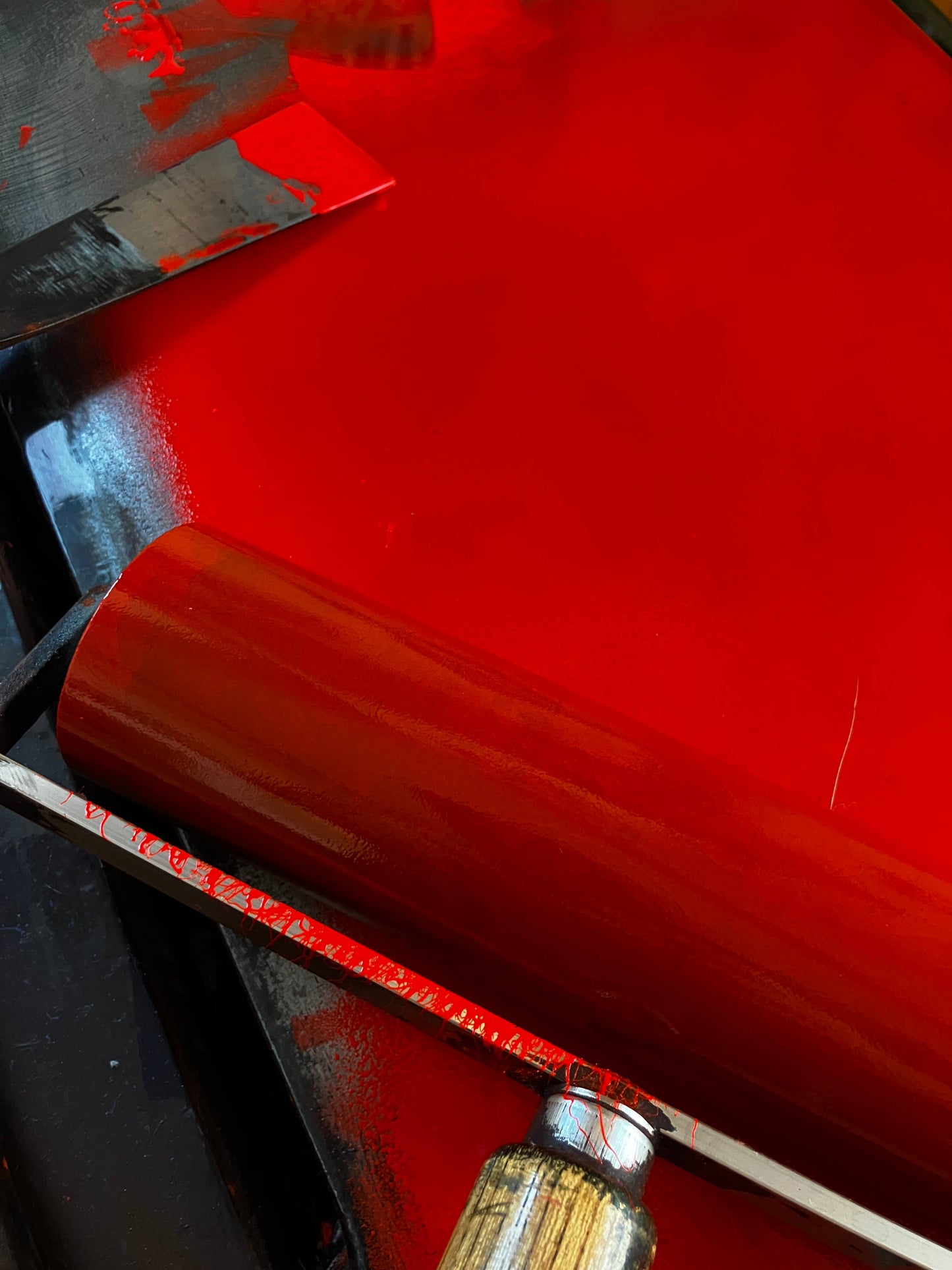 Pressed and Folded Linocut Print - Part Time Punk