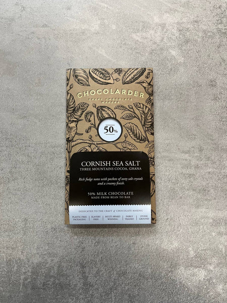 Cornish Sea Salt 50% Milk Chocolate Bar