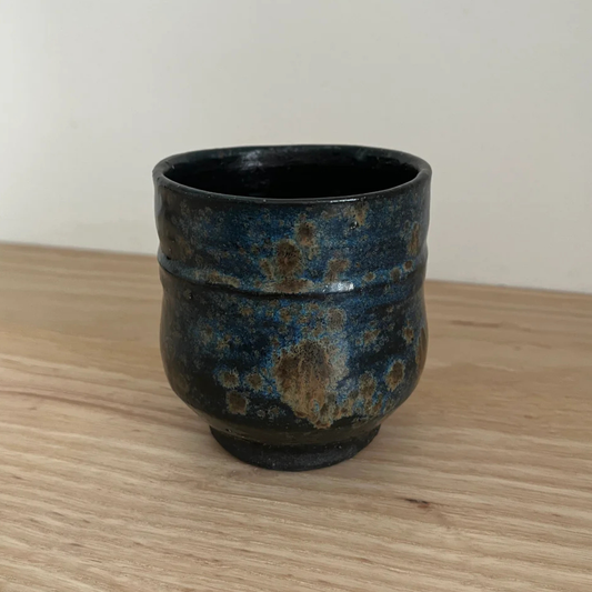 Ray Toms Boxed Yunomi Black Clay With Ash Glaze