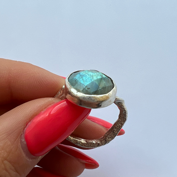 Sarah Drew Labradorite Silver Ring