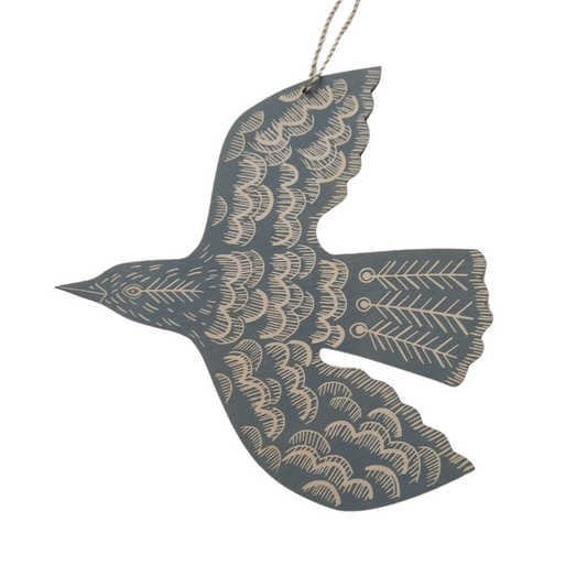 Kate Millbank Hanging Blackbird - Teal