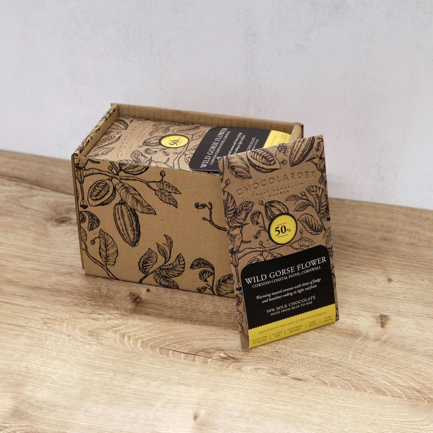 Chocolarder Wild Gorse Flower 50% Milk Chocolate Bar