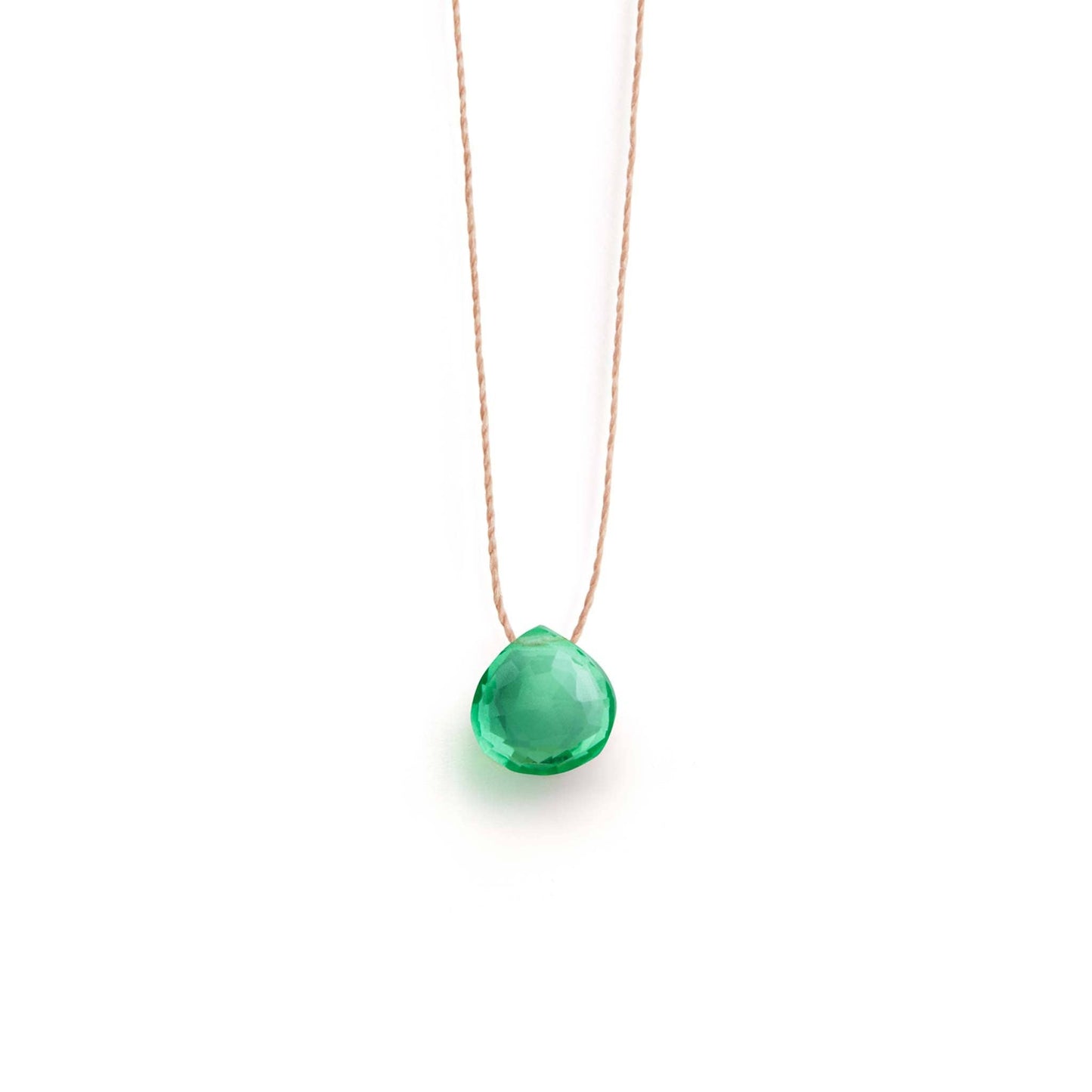 Wanderlust Life Fine Cord Necklace - Seafoam Green Quartz