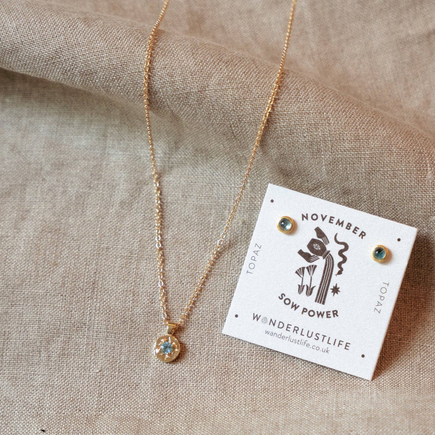 Wanderlust Life - November Topaz Birthstone Stud Earrings