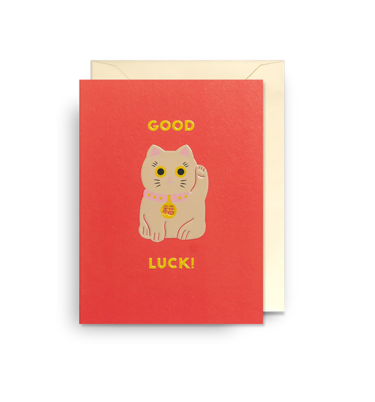 Lagom Mini Greetings Card - Lucky Cat
