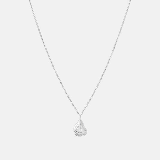 One & Eight Oyster Necklace - Silver