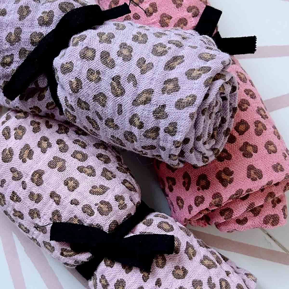 Square Scarf - Geranium Leopard