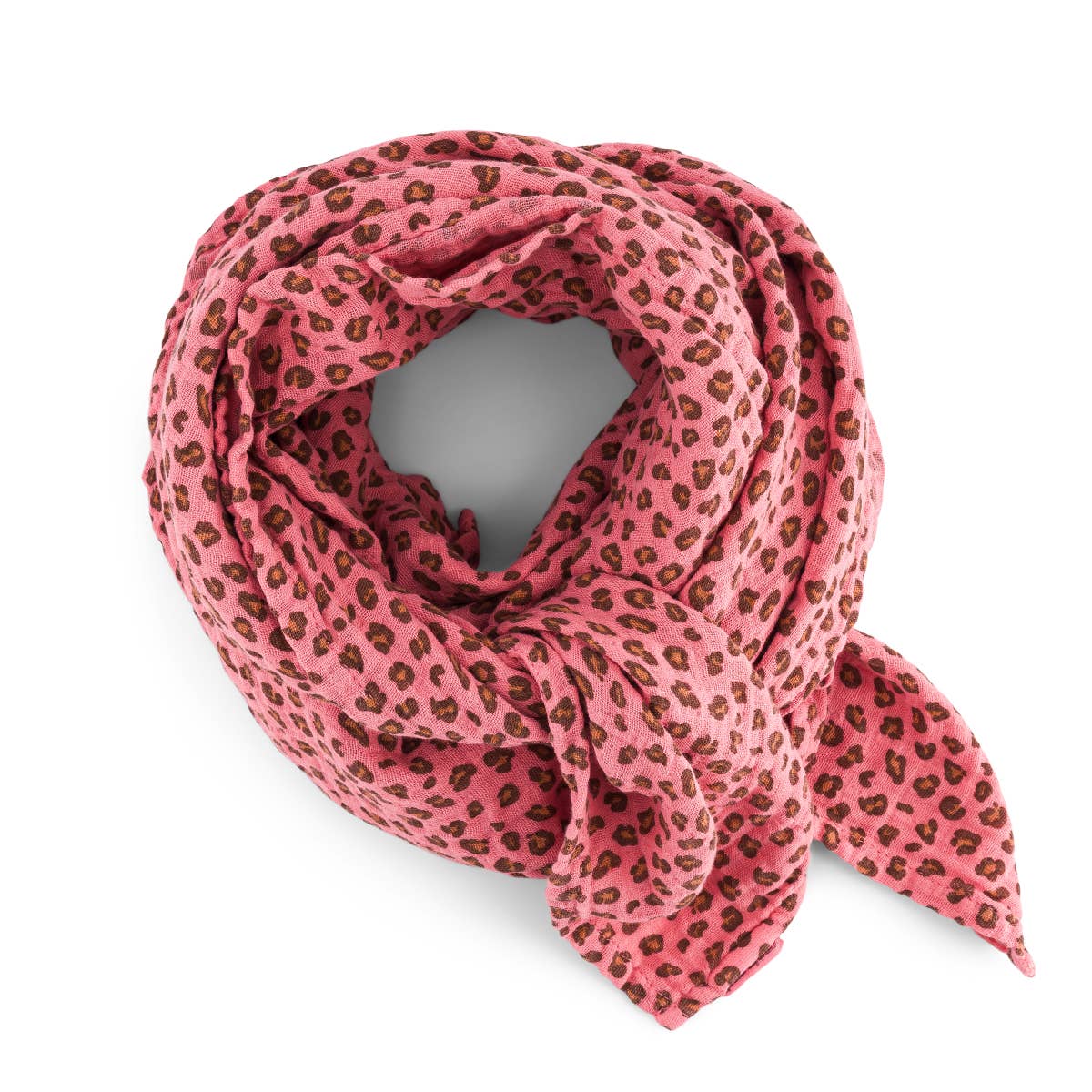 Square Scarf - Geranium Leopard