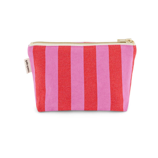 Sofia Pouch Bag - Tomato & Orchid Stripes