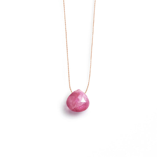 Wanderlust Life September Birthstone Necklace - Pink Sapphire