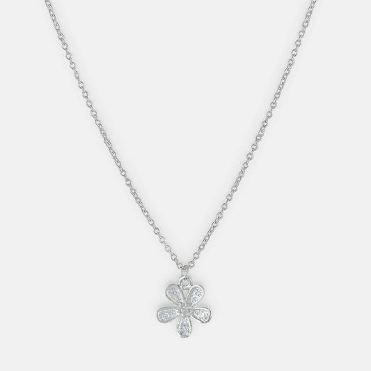 One & Eight Forget Me Not Necklace - Silver