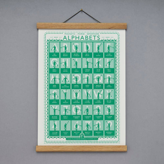 Pressed and Folded Screen Print -  Three Alphabets