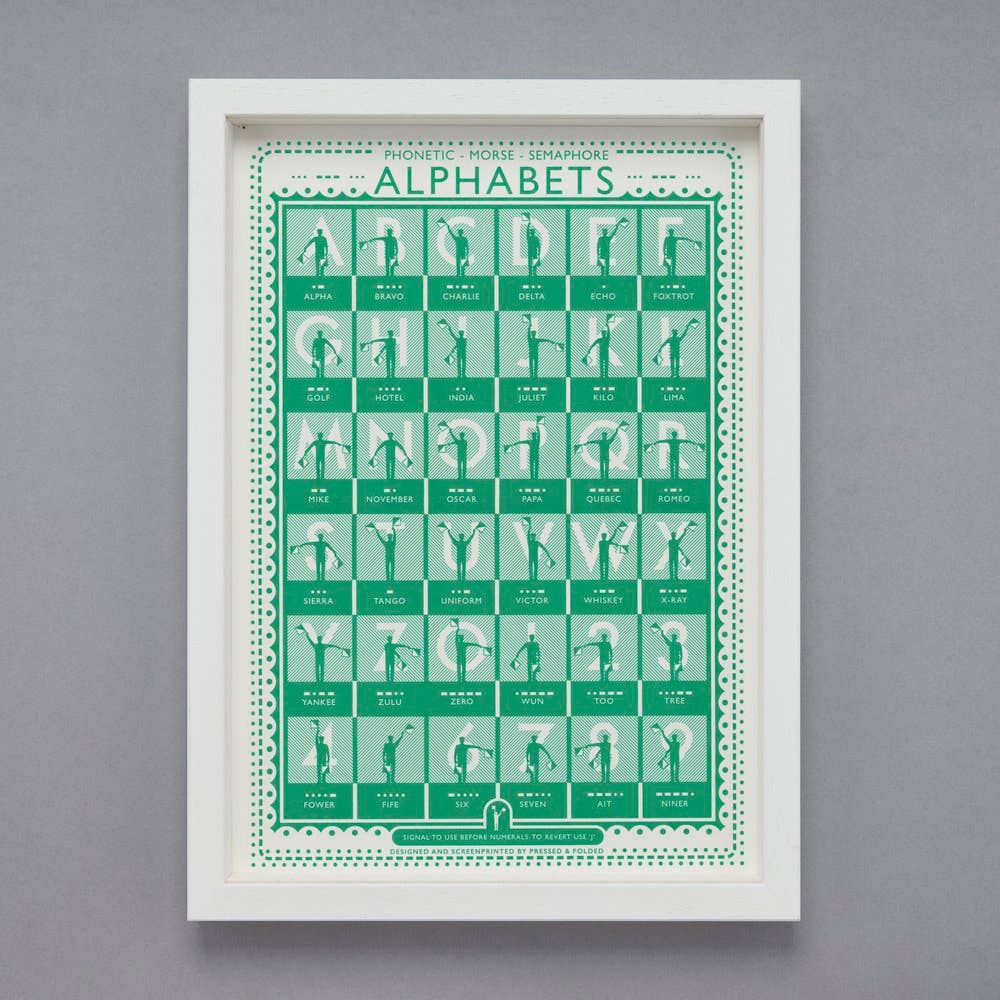 Pressed and Folded Screen Print -  Three Alphabets