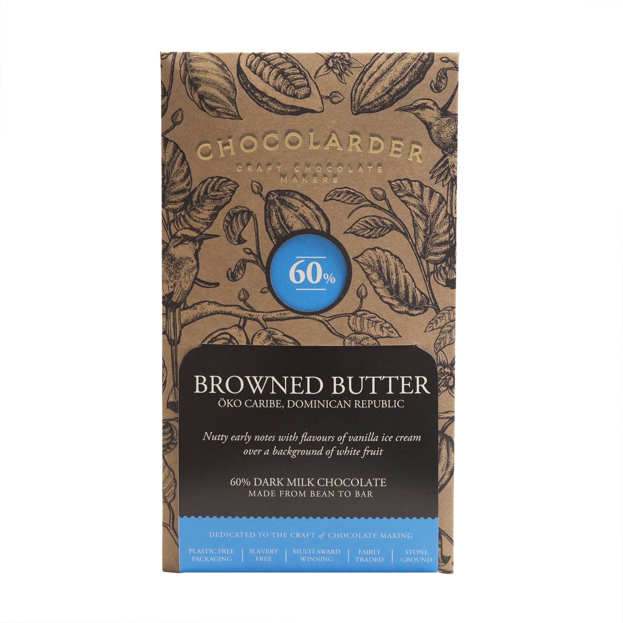 Browned-Butter 60% Öko Caribe Milk Chocolate Bar