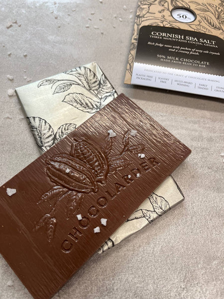 Cornish Sea Salt 50% Milk Chocolate Bar