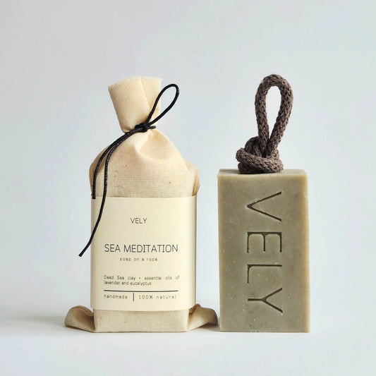 Natural Handmade Soap On A Rope - Sea Meditation