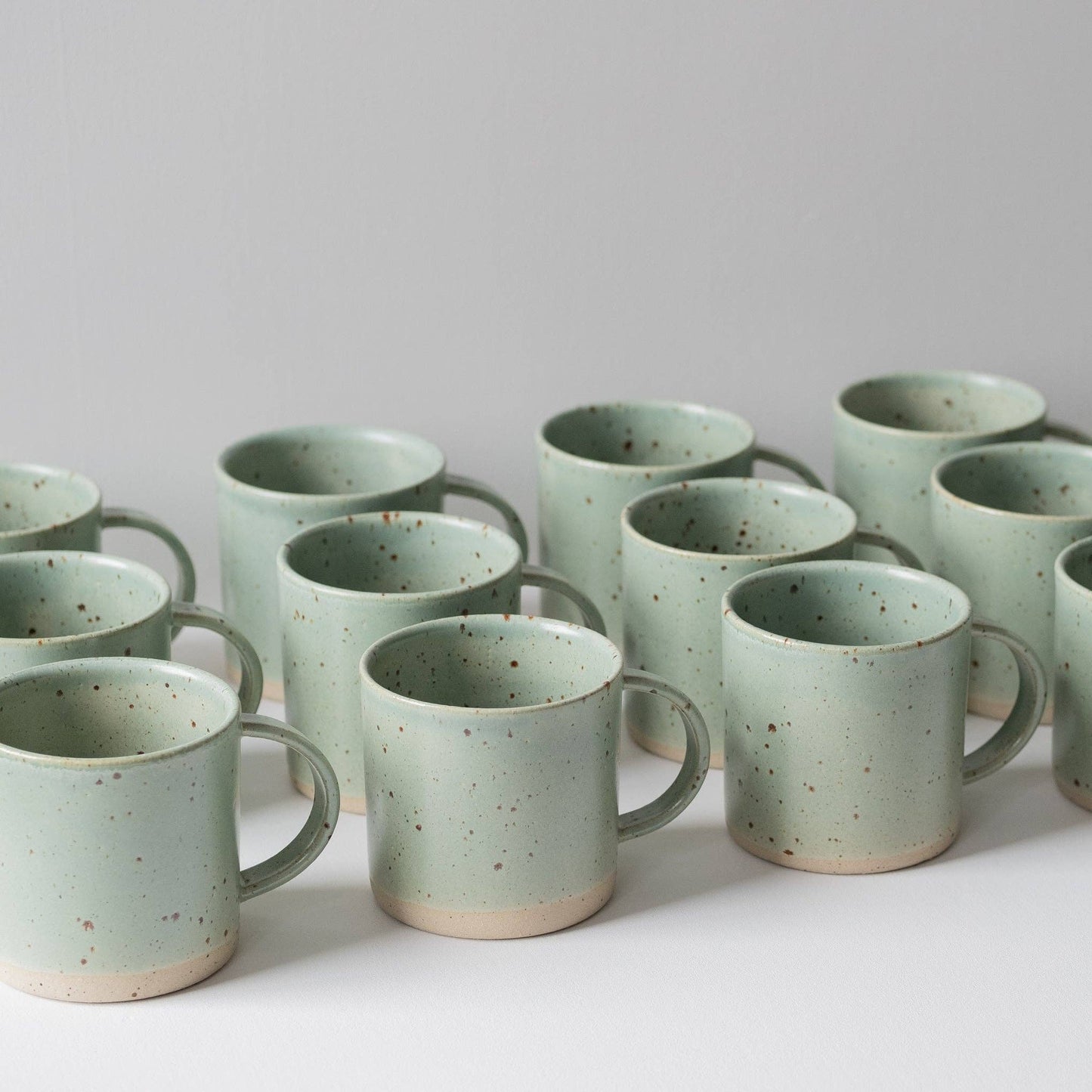 Dor & Tan Ceramic Mug - Celadon & Speckled