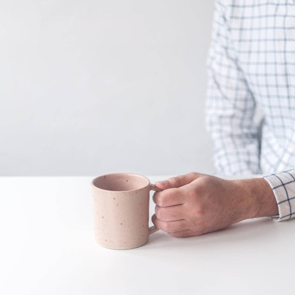 Dor & Tan Ceramic Mug - Feldspar Pink & Speckled