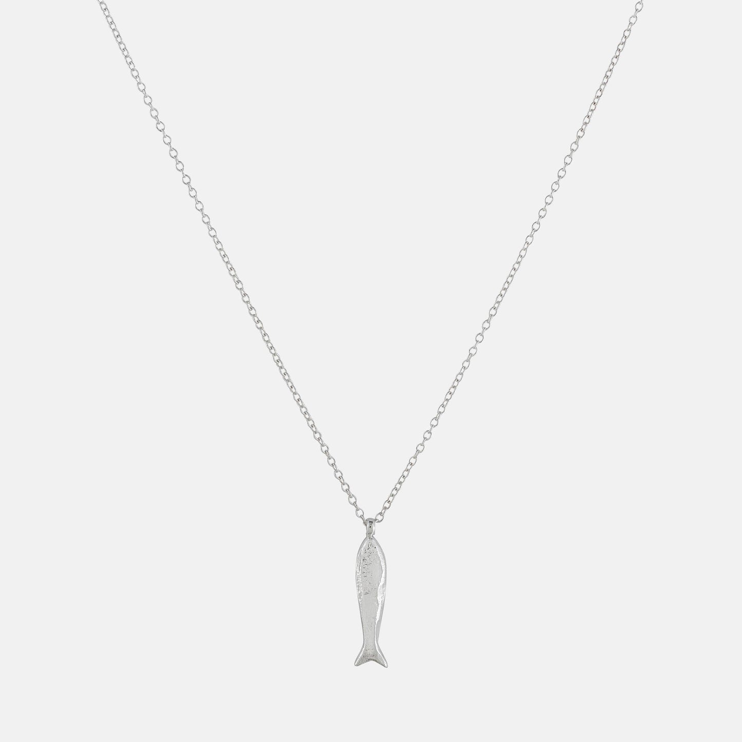 One & Eight Minnow Necklace - Silver