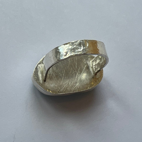 Sarah Drew Chalcedony Sea Glass Silver Ring