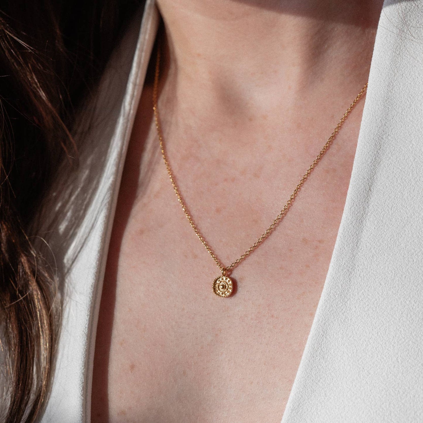 One & Eight Coin Necklace - Gold