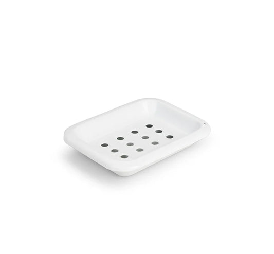 British Colour Standard Enamel Soap Dish - Bright White