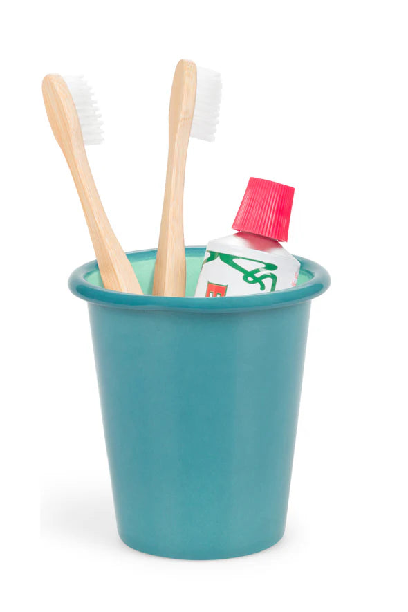 British Colour Standard Enamel Tumbler - Petrol Blue & Eau De Nil