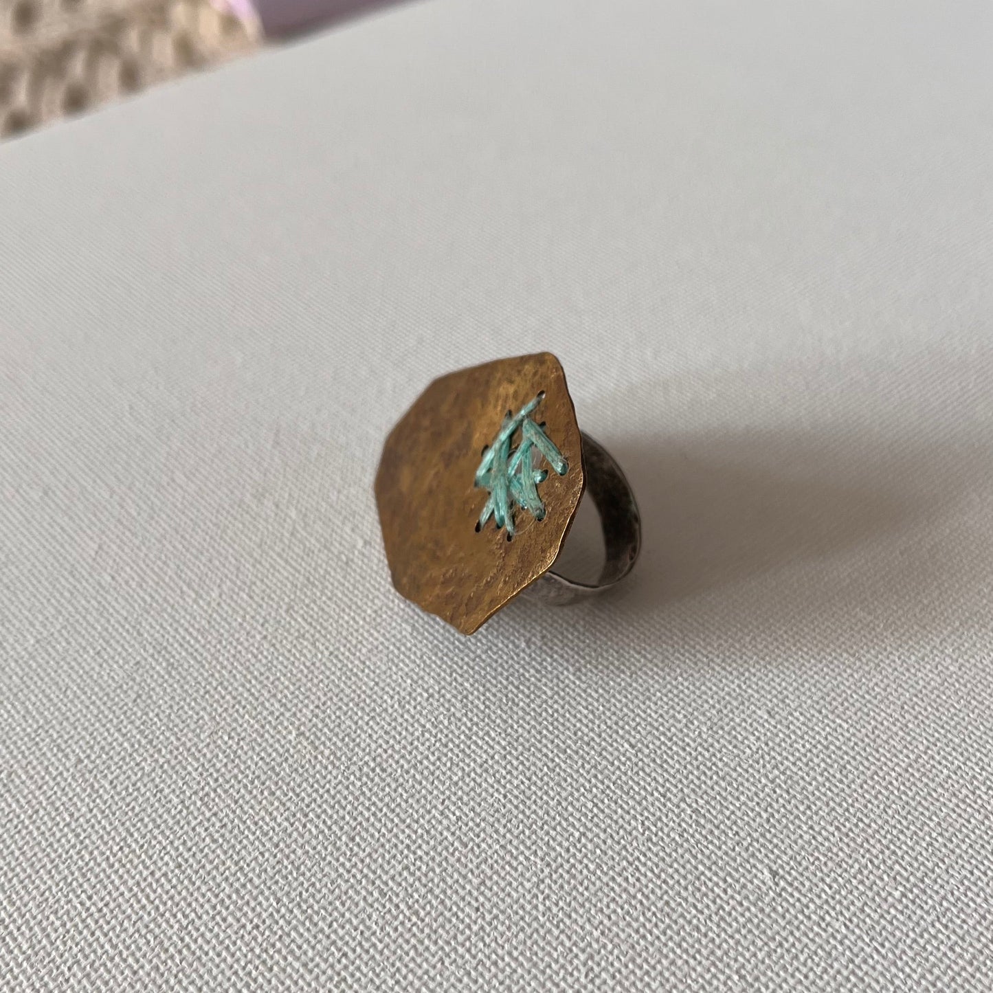 Sarah Drew Brass Ring - Ghost Net