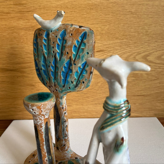Shelagh Spear Dog, Tree with Bird, Water SS227