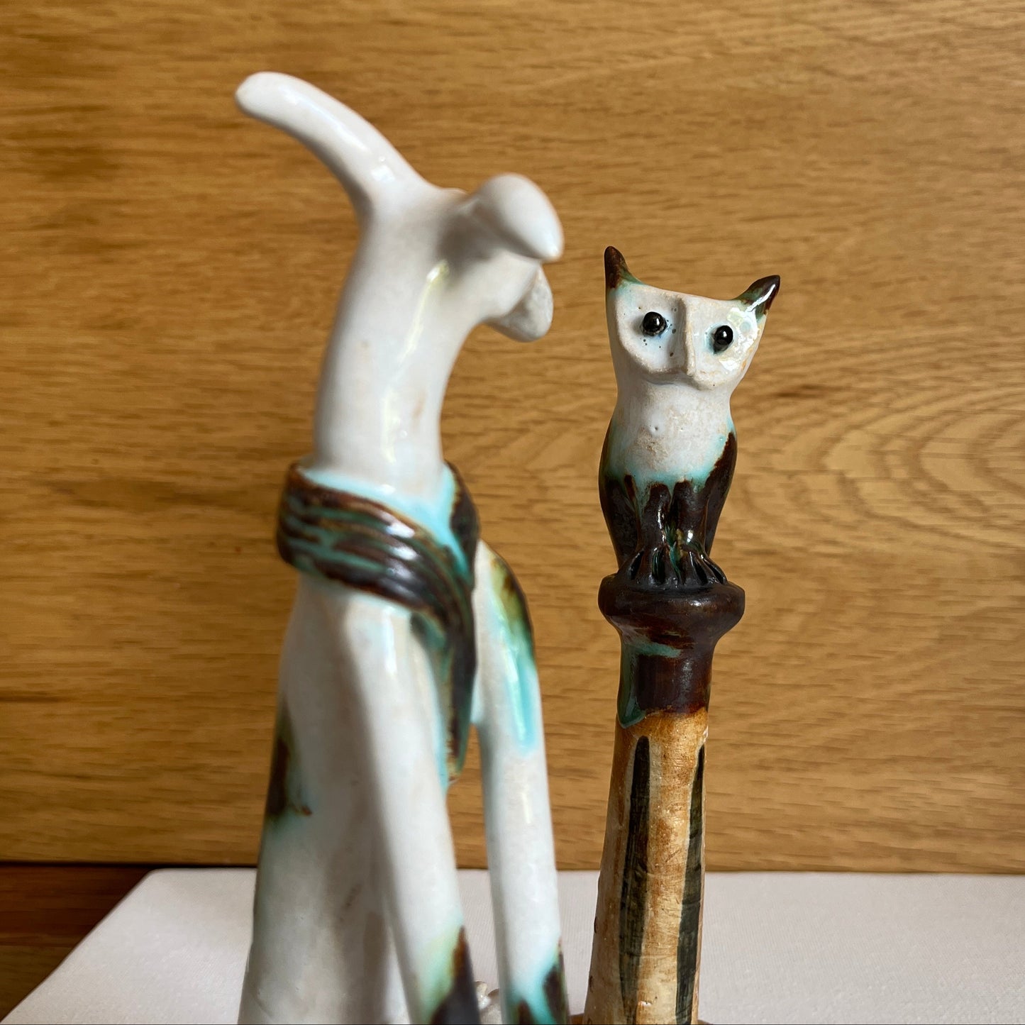 Shelagh Spear Dog and Owl on Post SS229