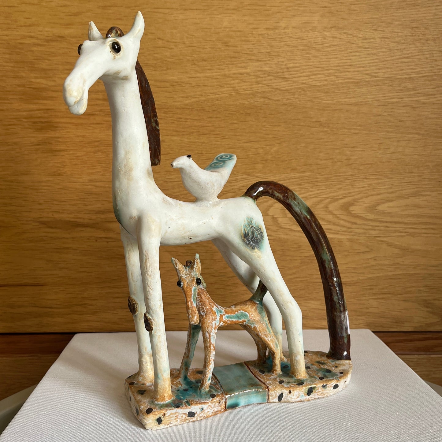 Shelagh Spear Mare, Bird on Back and Foal SS226