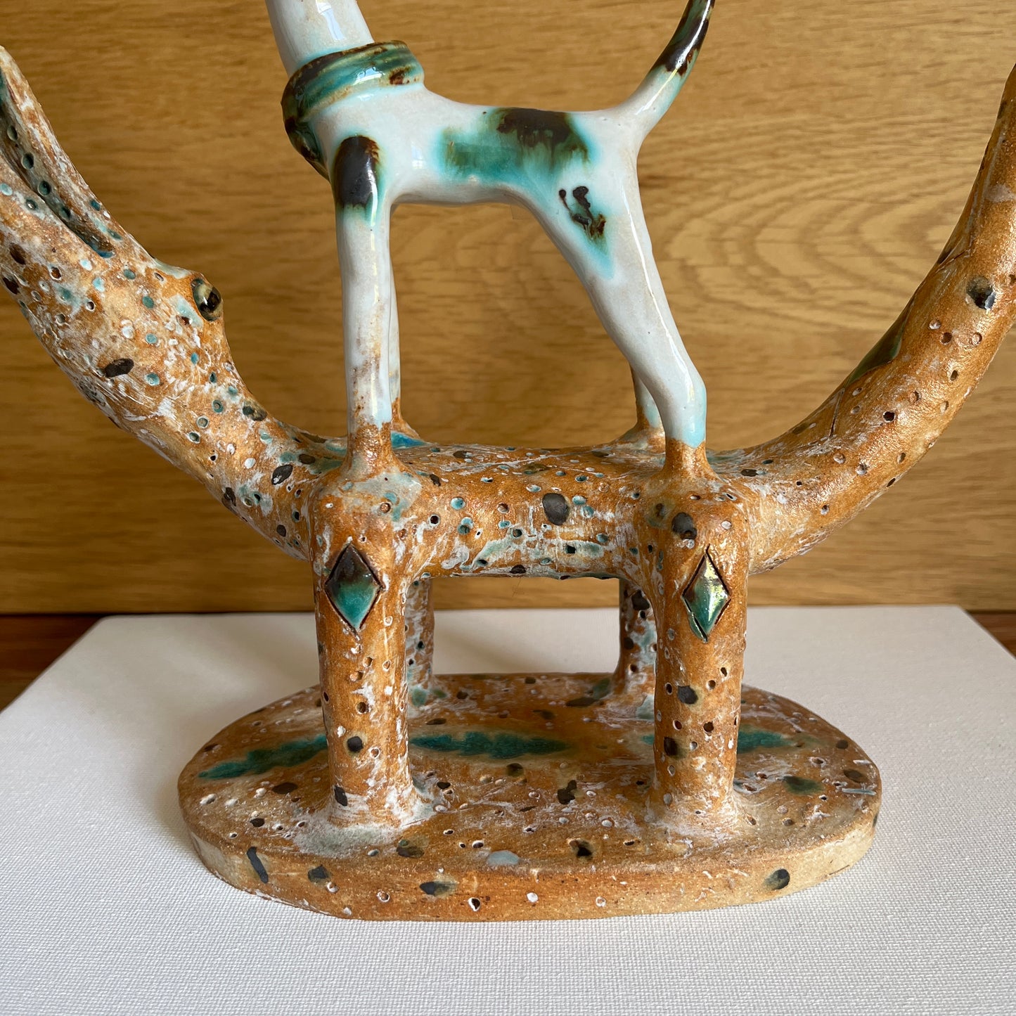 Shelagh Spear Dog on Crocodile Bench SS225