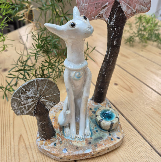 Shelagh Spear Cat, Trees, Water SS206