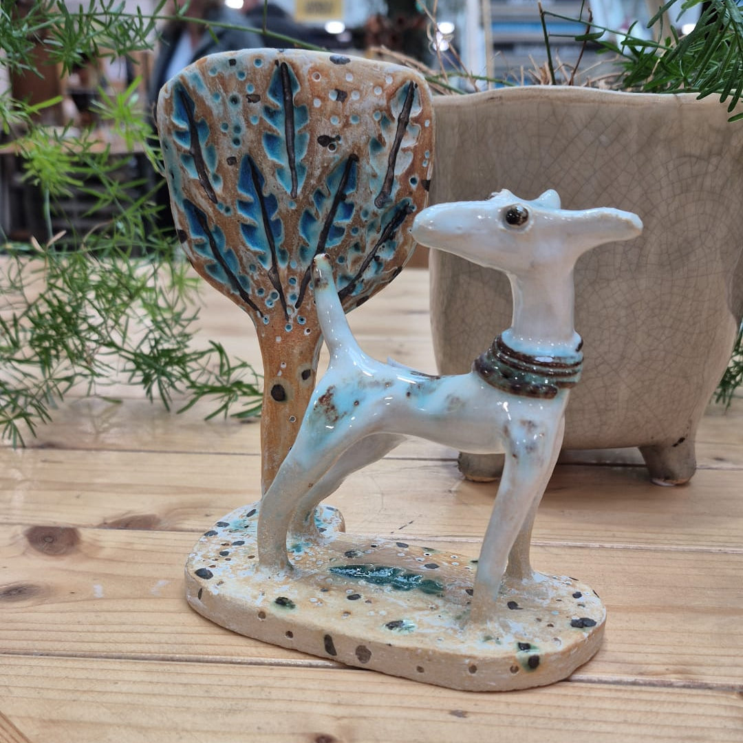 Shelagh Spear Standing Dog & Tree SS207