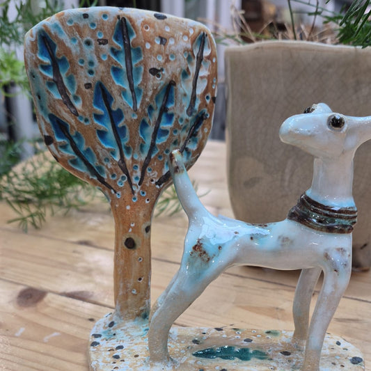 Shelagh Spear Standing Dog & Tree SS207