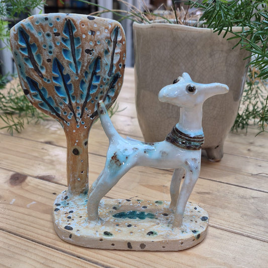 Shelagh Spear Standing Dog & Tree SS207