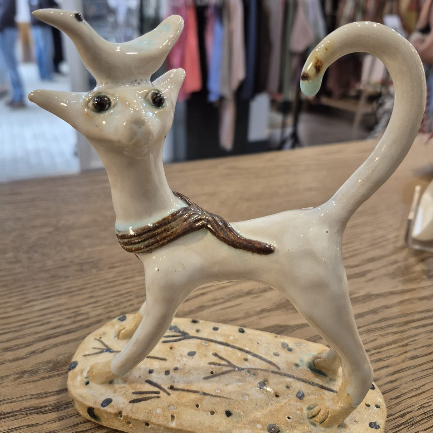 Shelagh Spear Cat, Bird on Head SS209