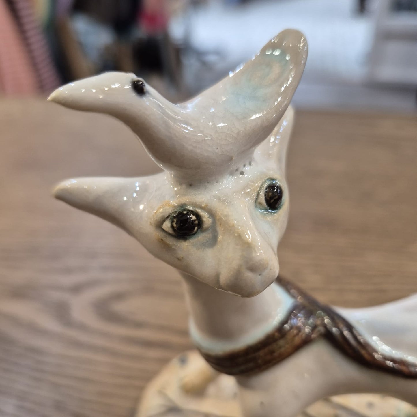 Shelagh Spear Cat, Bird on Head SS209