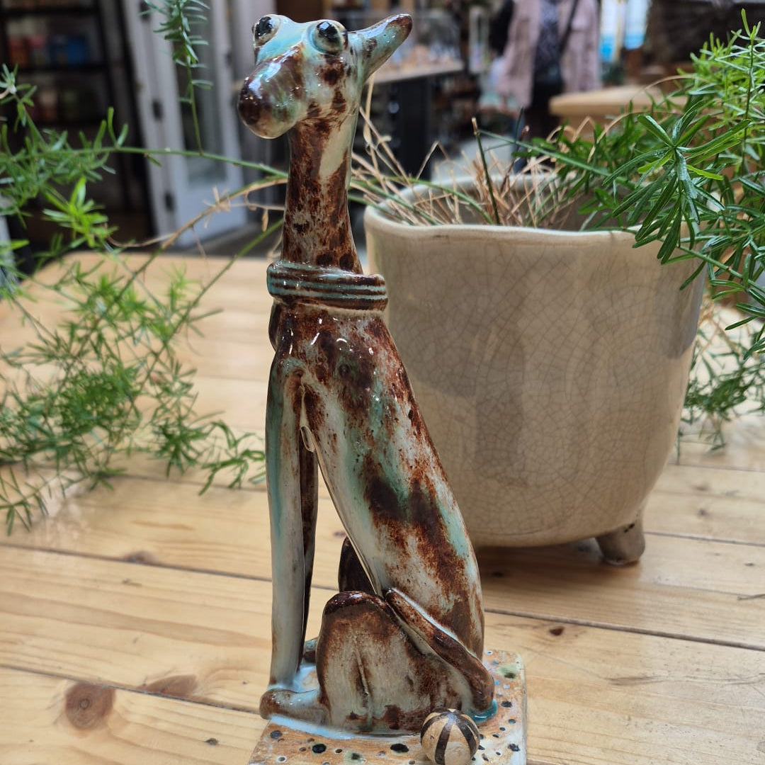 Shelagh Spear Dog with Ball SS205