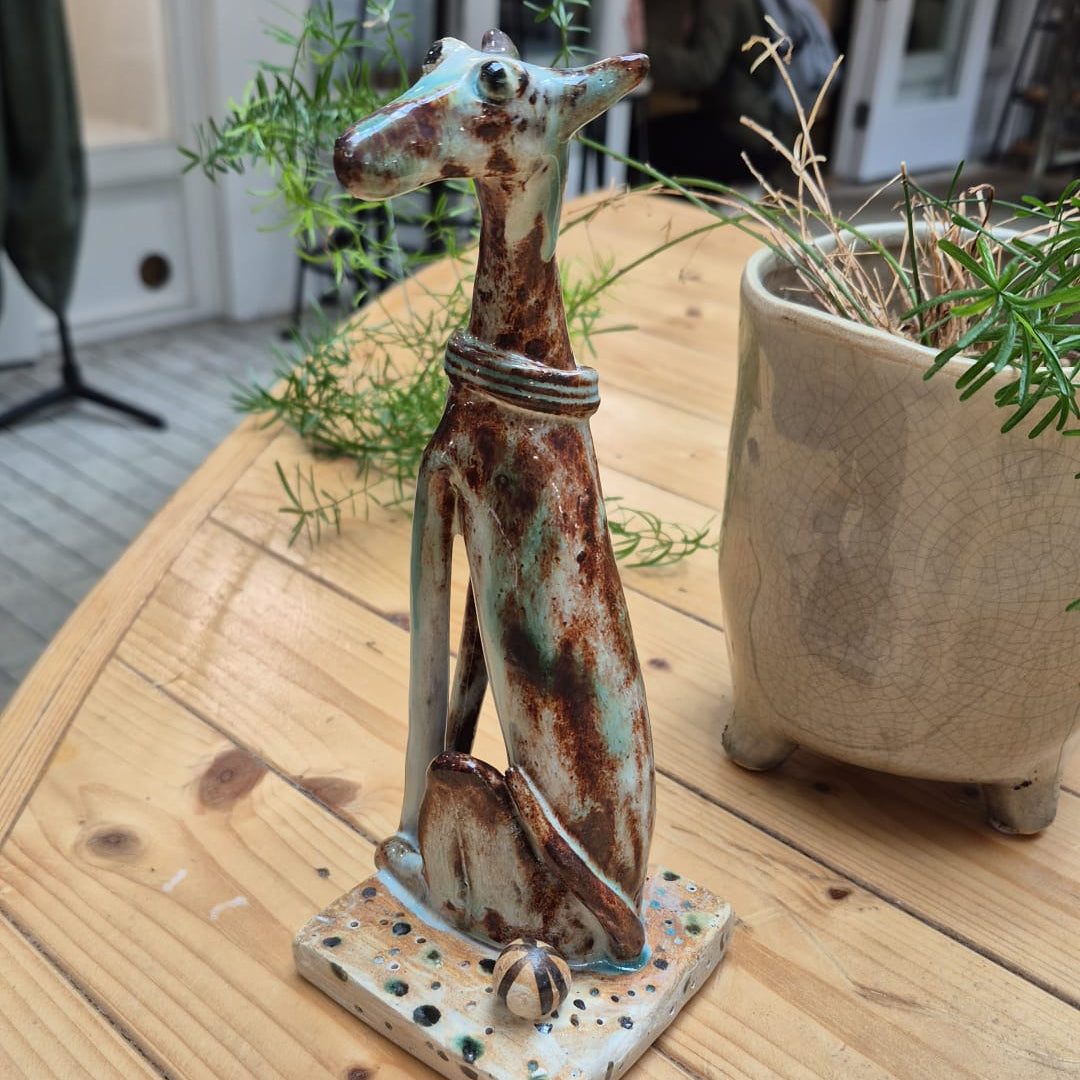 Shelagh Spear Dog with Ball SS205