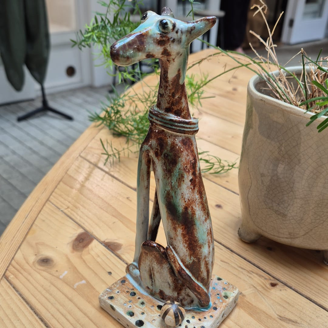 Shelagh Spear Dog with Ball SS205