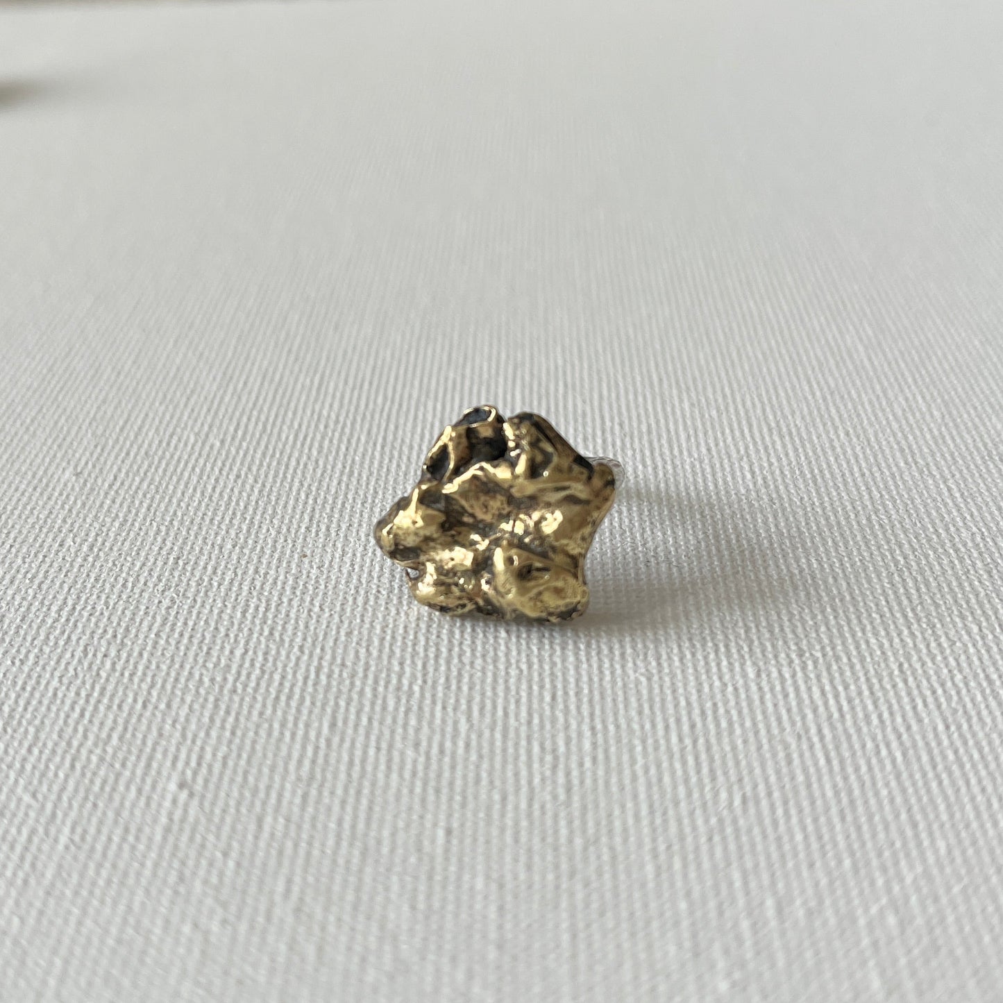 Silver Ring with Fused Brass