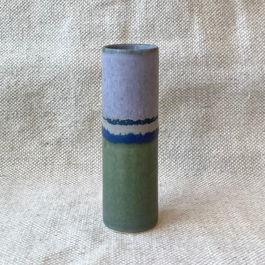 Small Cylinder Vase - Lilac & Olive
